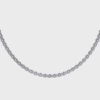 Elevate Elegance Emerald Cut Diamond Tennis Necklace