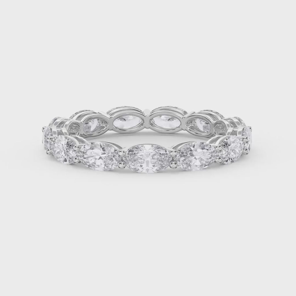 Luxury Oval Cut Diamond Eternity Band