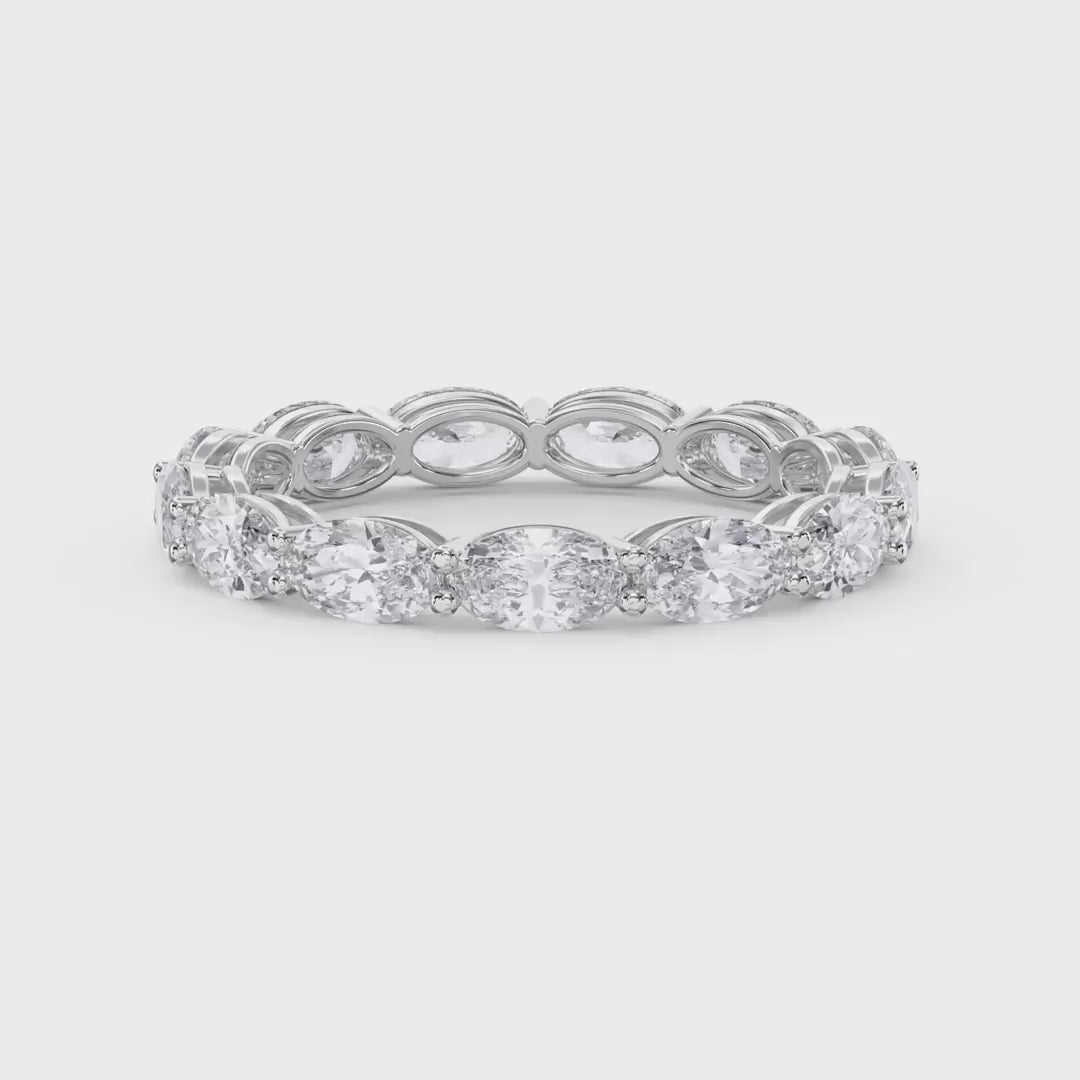 Luxury Oval Cut Diamond Eternity Band