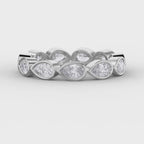 Bezel Set Pear Cut Diamond Ring