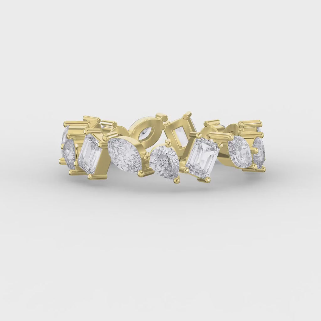 Contemporary Three Shape Diamond Ring