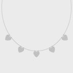 Five Hearts Dazzle Fashion Necklace