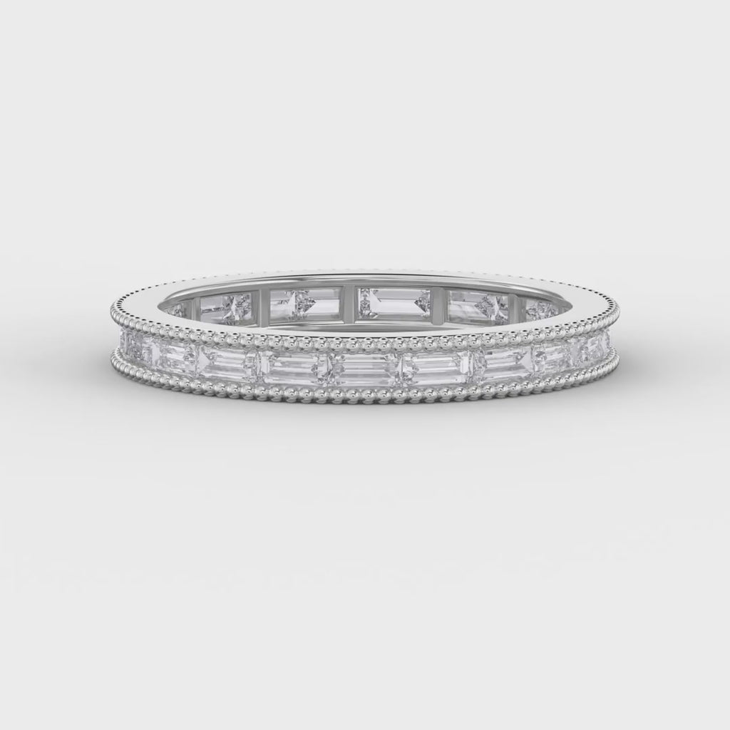 Migraine Detailing Alternating Baguette Cut Ring
