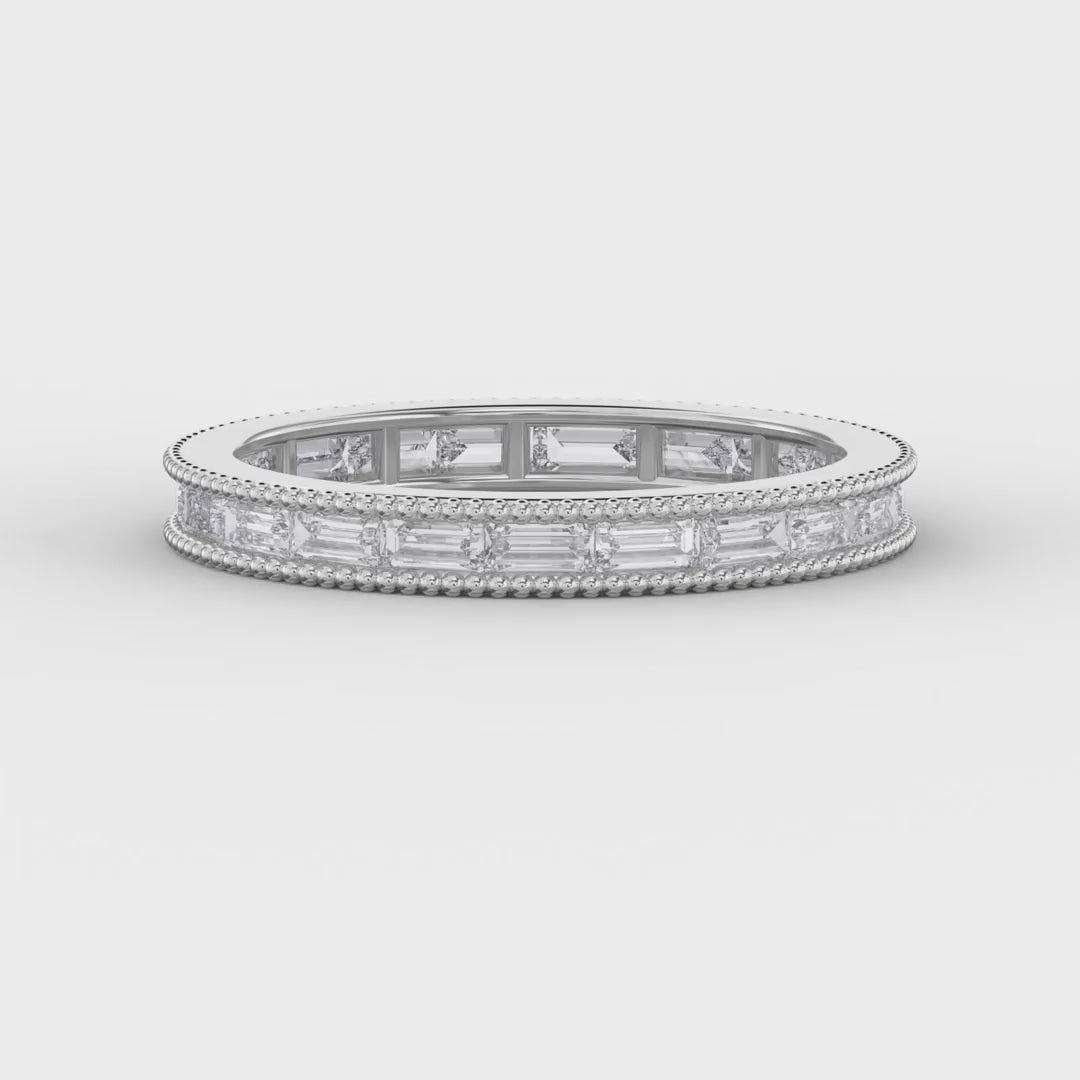 Migraine Detailing Alternating Baguette Cut Ring