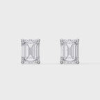 Emerald Diamond Earring Stud
