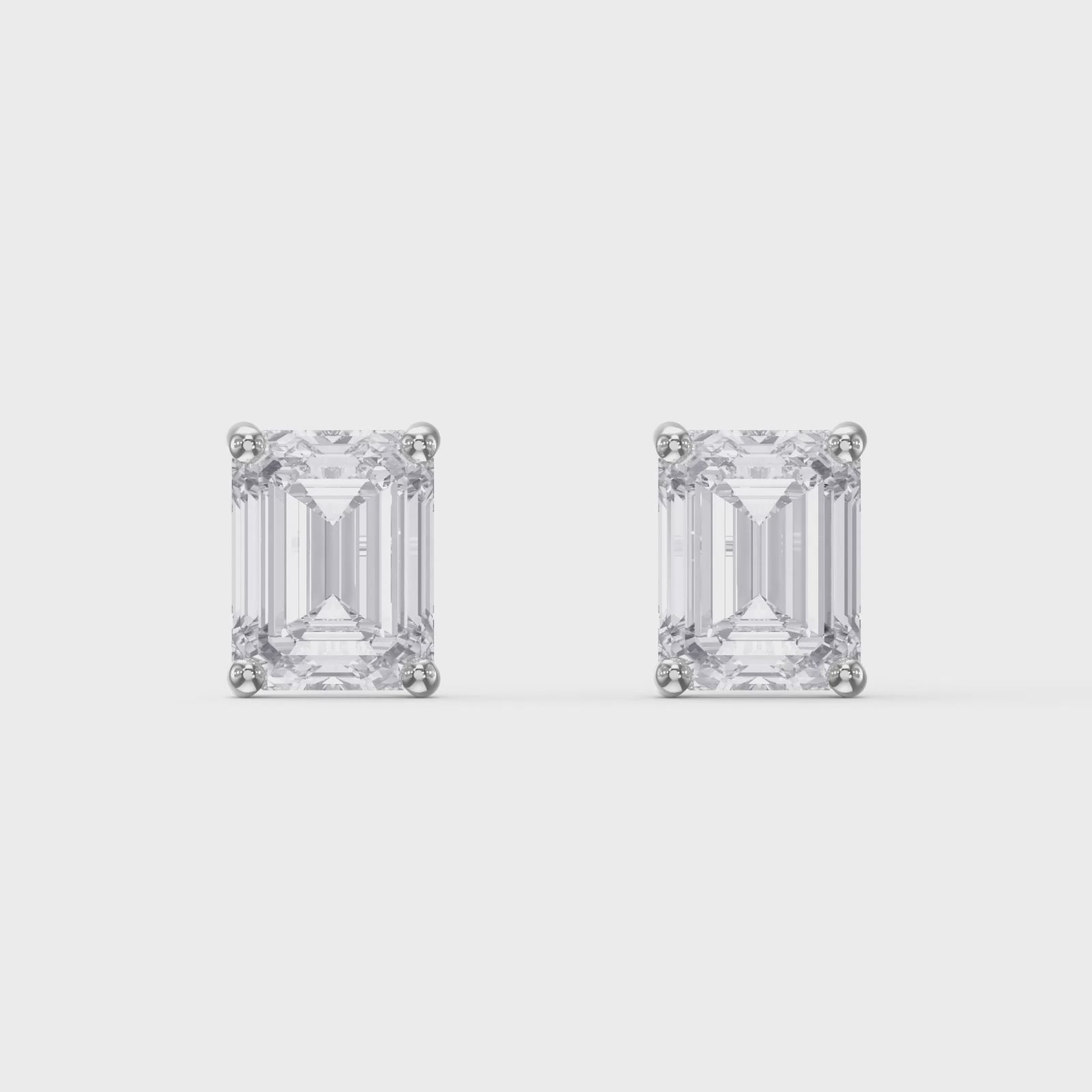 Emerald Diamond Earring Stud