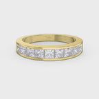 Princess Cut Channel Set Diamond  Band