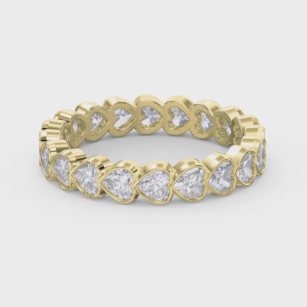 Bezel Setting Heart Shape Diamond Ring