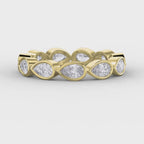 Bezel Set Pear Cut Diamond Ring