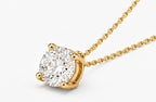Round Diamond Solitaire Pendant Necklace